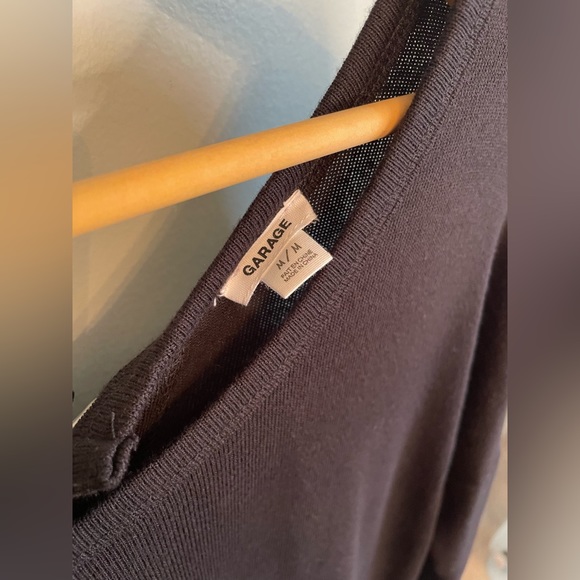 Garage Black Reversible Tunic Long Sleeve with Black Tie Ribbon - Picture 6 of 12